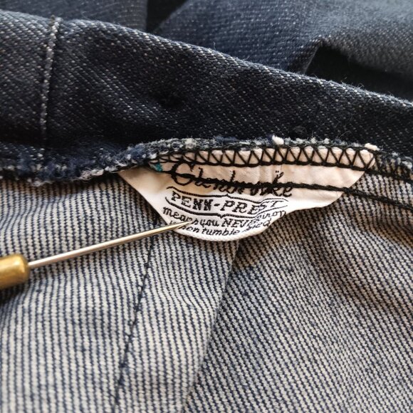 31x24 Vintage 1960's High-Waisted Denim Capri Jeans Pleated Glenbrooke Towncraft - Picture 9 of 9